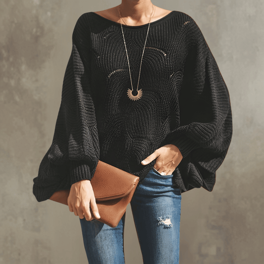 Pull Ample en Maille Ajourée pour Femme