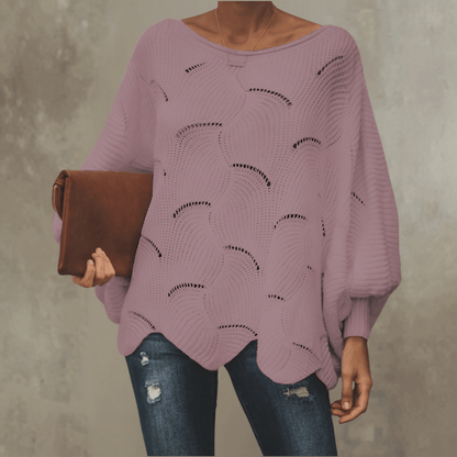 Pull Ample en Maille Ajourée pour Femme