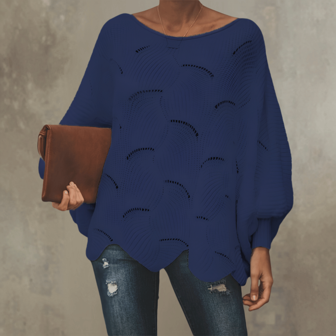 Pull Ample en Maille Ajourée pour Femme