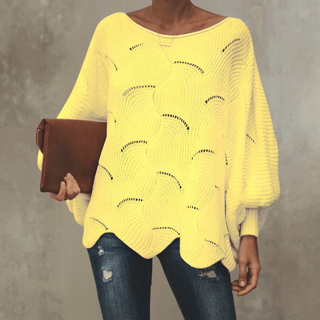 Pull Ample en Maille Ajourée pour Femme