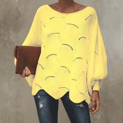 Pull Ample en Maille Ajourée pour Femme