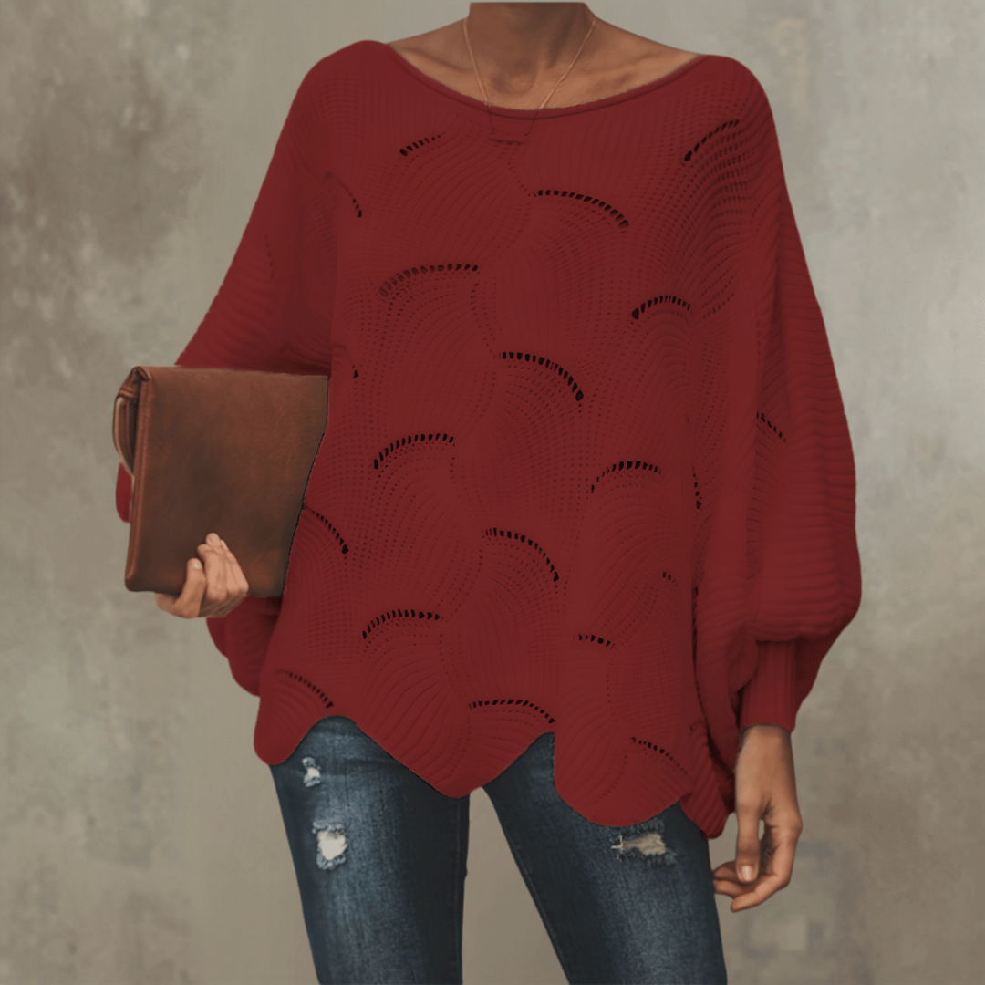 Pull Ample en Maille Ajourée pour Femme