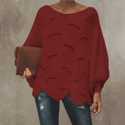Pull Ample en Maille Ajourée pour Femme