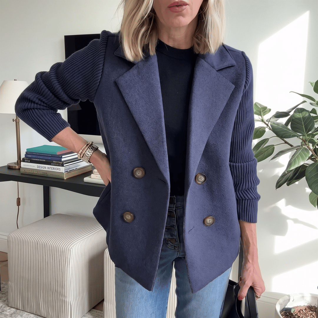 Veste Hybride Chic avec Col Tailleur