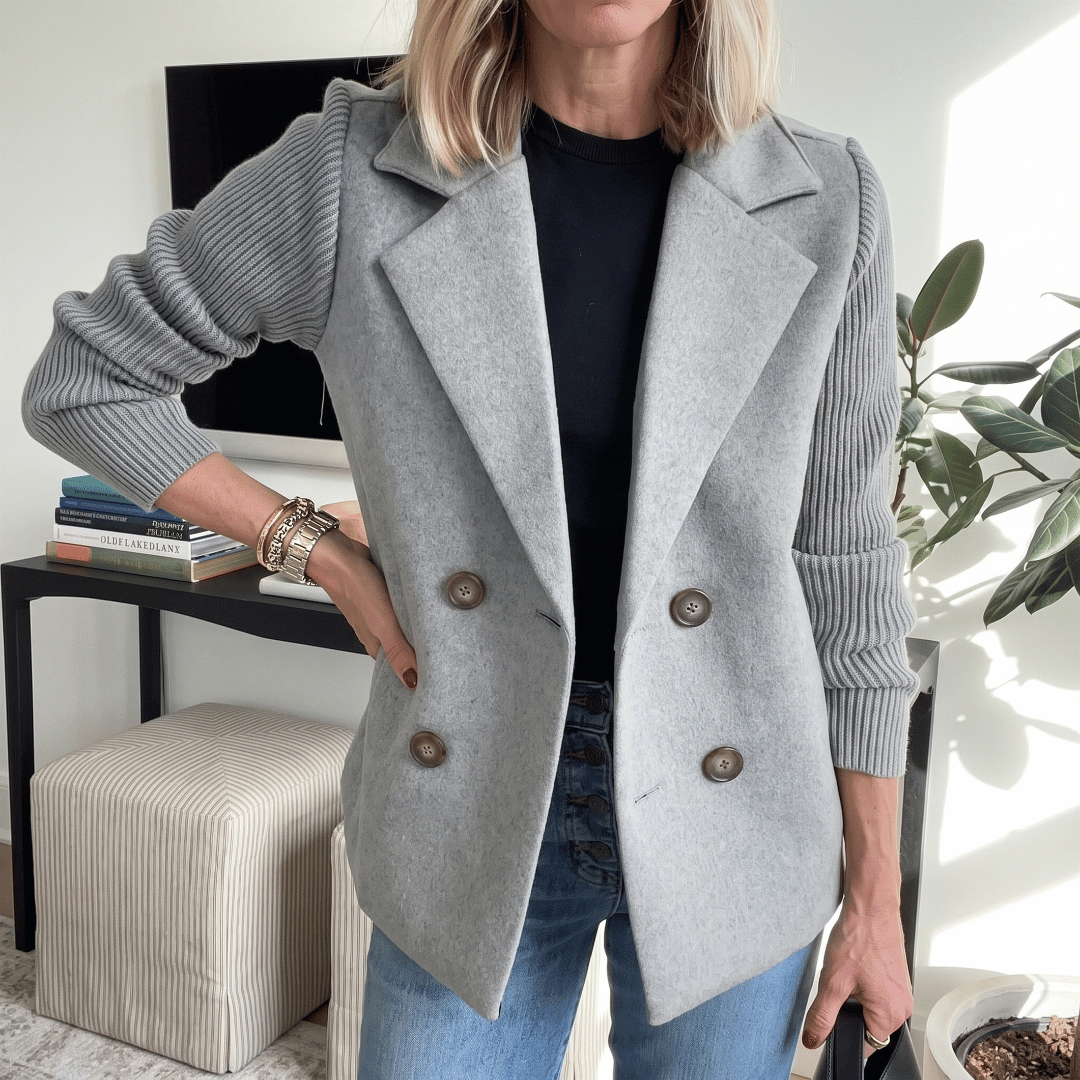 Veste Hybride Chic avec Col Tailleur