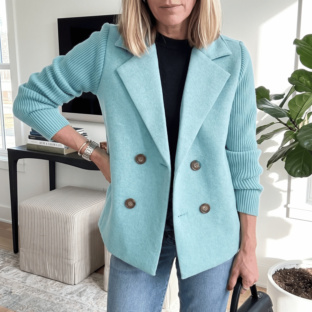 Veste Hybride Chic avec Col Tailleur