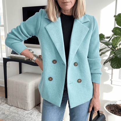 Veste Hybride Chic avec Col Tailleur