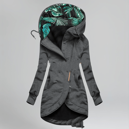 Manteau Zippé Casual avec Capuche