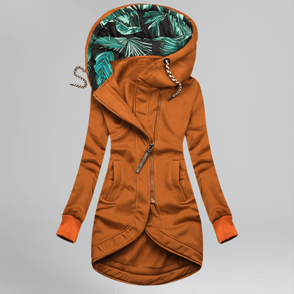 Manteau Zippé Casual avec Capuche