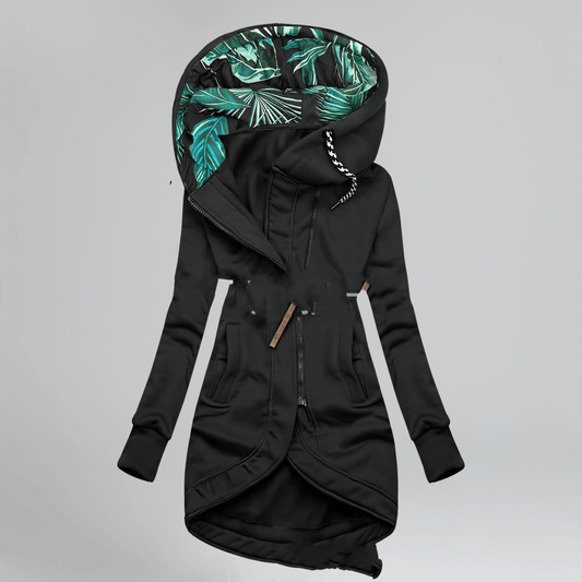 Manteau Zippé Casual avec Capuche