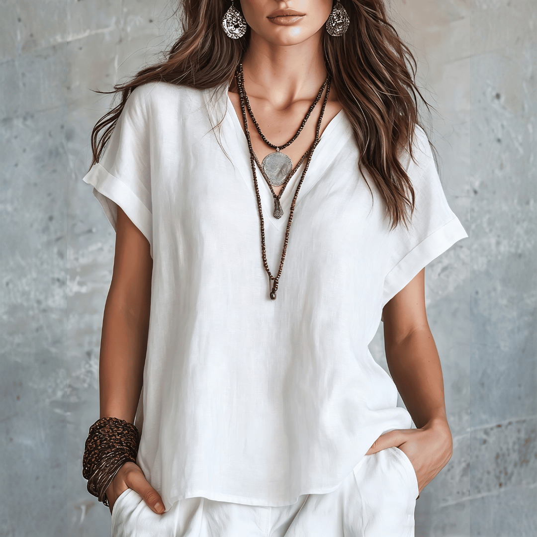 Blouse Femme Col V