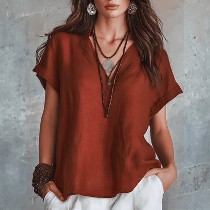 Blouse Femme Col V