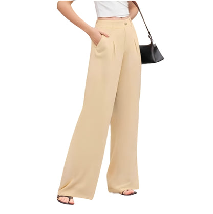 Pantalon Large Femme Taille Haute