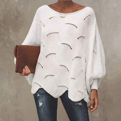Pull Ample en Maille Ajourée pour Femme
